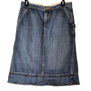 Banana Republic Blue Denim Midi Skirt